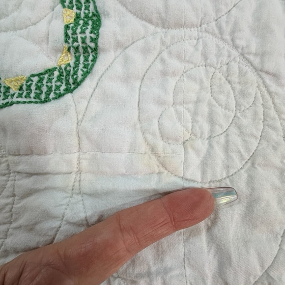 Childrens Zoo Embroidered Quilt Blanket Handmade Baby Toddler Animal Theme - Picture 16 of 16